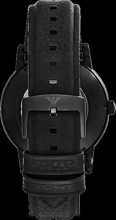 Montre Emporio Armani Meccanico AR60032 cadran squelette bracelet cuir noir vue 5