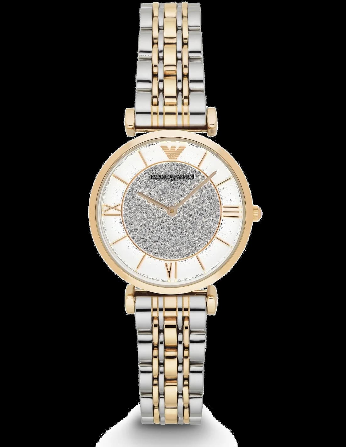 Emporio Armani AR8031 vue de côté, bracelet acier