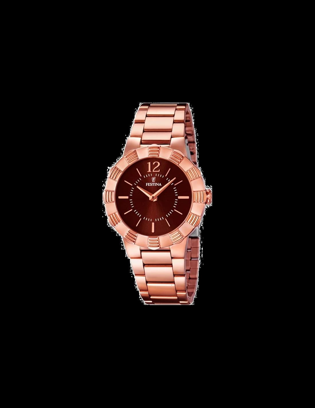 Festina F16733/2 Rose Gold and Brown Dial Women's Watch vue 2