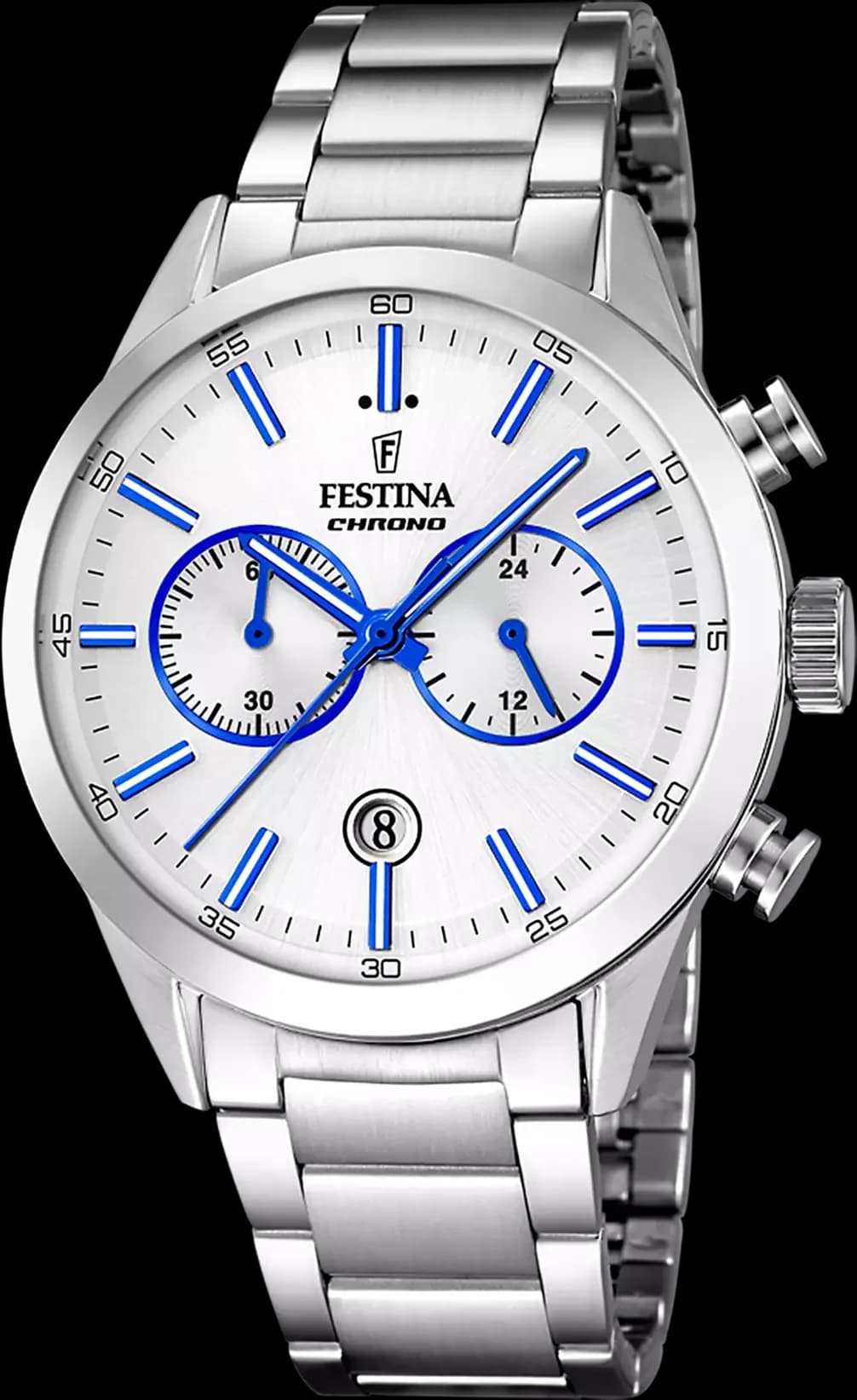 Festina F16826/A vue de côté, bracelet acier