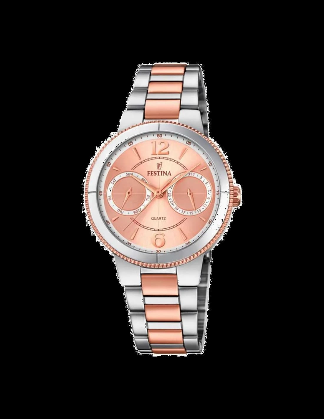 Festina F20207/2 vue de côté, bracelet acier