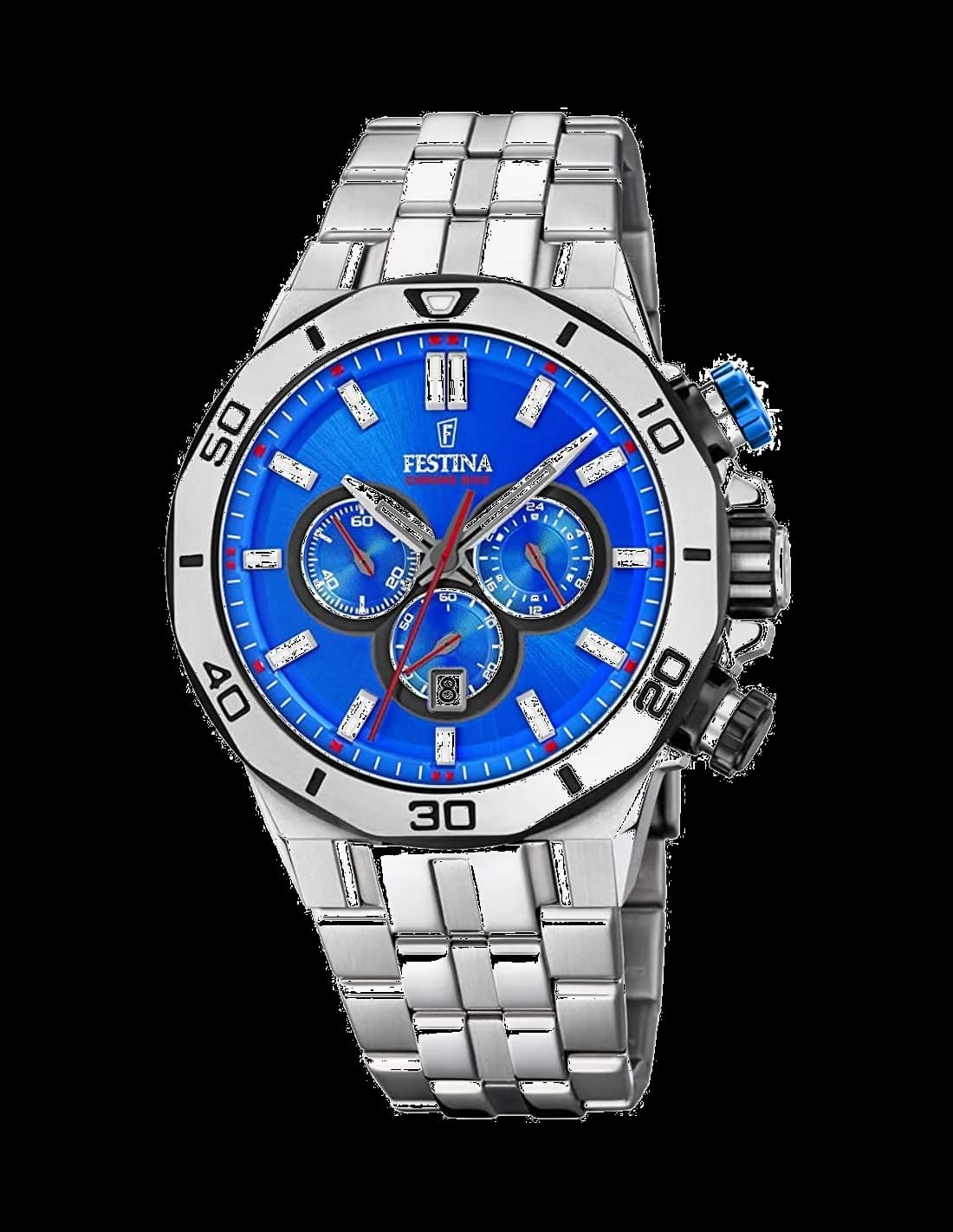 Festina F20448/2 vue de côté, bracelet acier