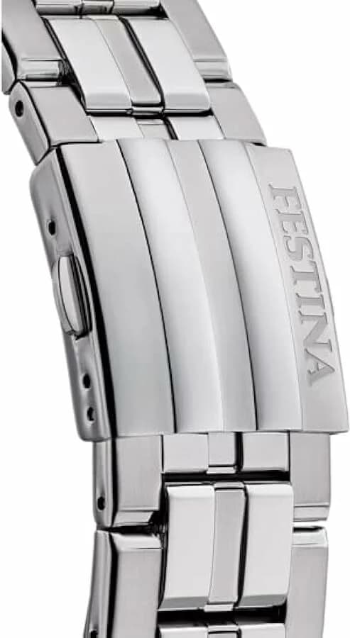 Gros plan sur le cadran bleu de la Festina F20448/2