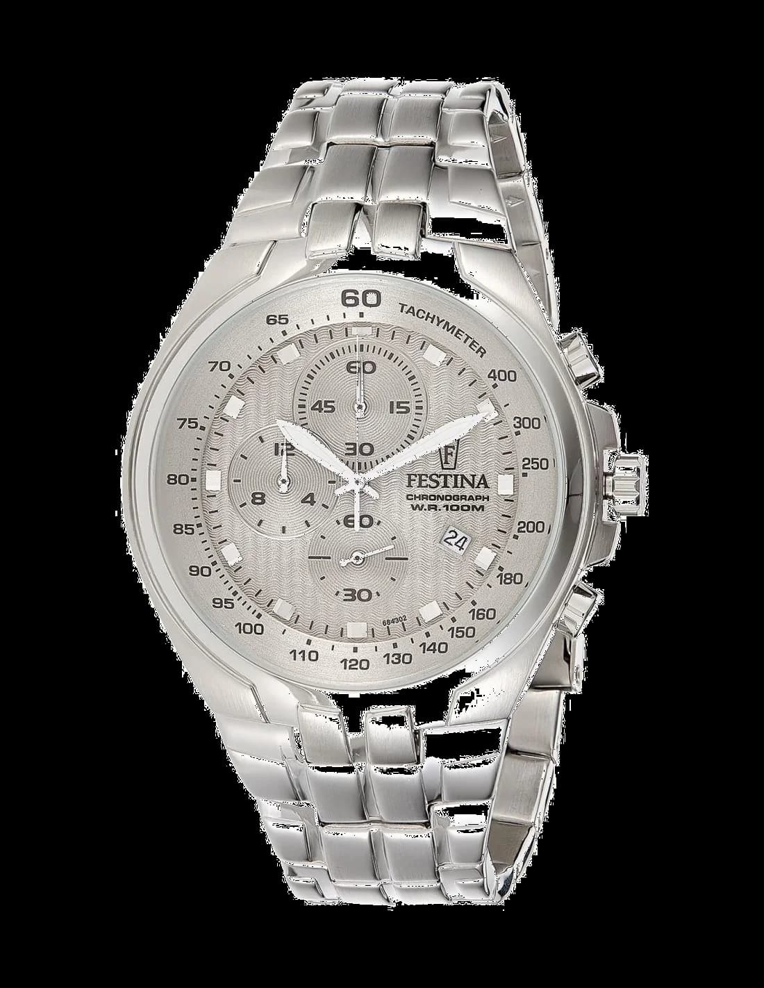 Festina F6843/2 Sport Silver Stainless Steel Watch vue 2