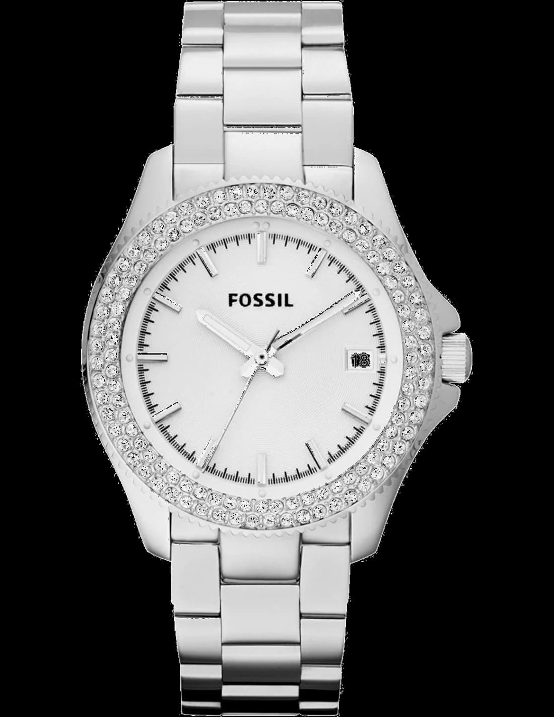 Fossil AM4452 vue de côté, bracelet acier
