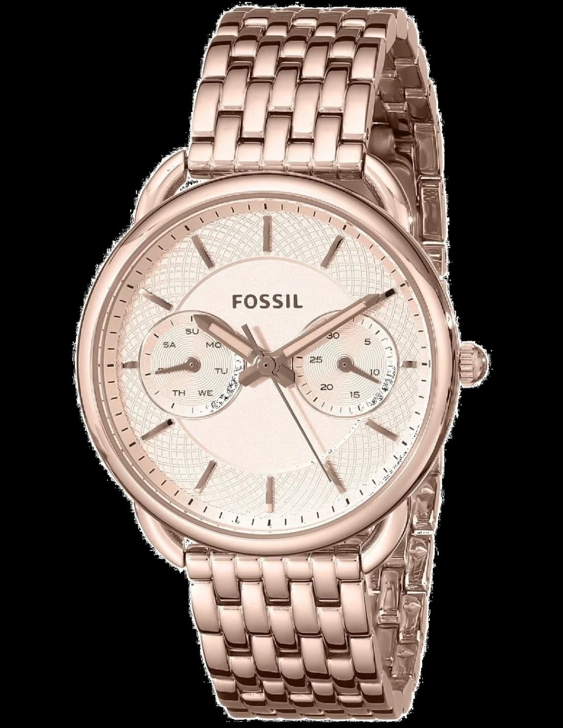 Fossil ES3713 vue de côté, bracelet acier