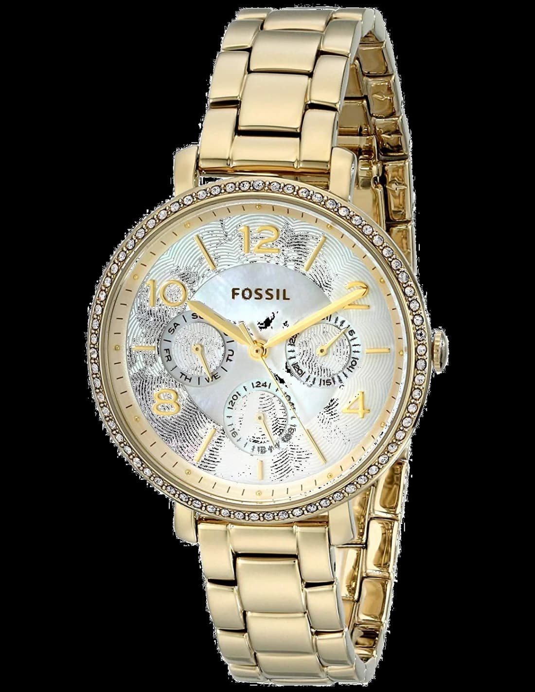 Fossil ES3756 vue de côté, bracelet acier