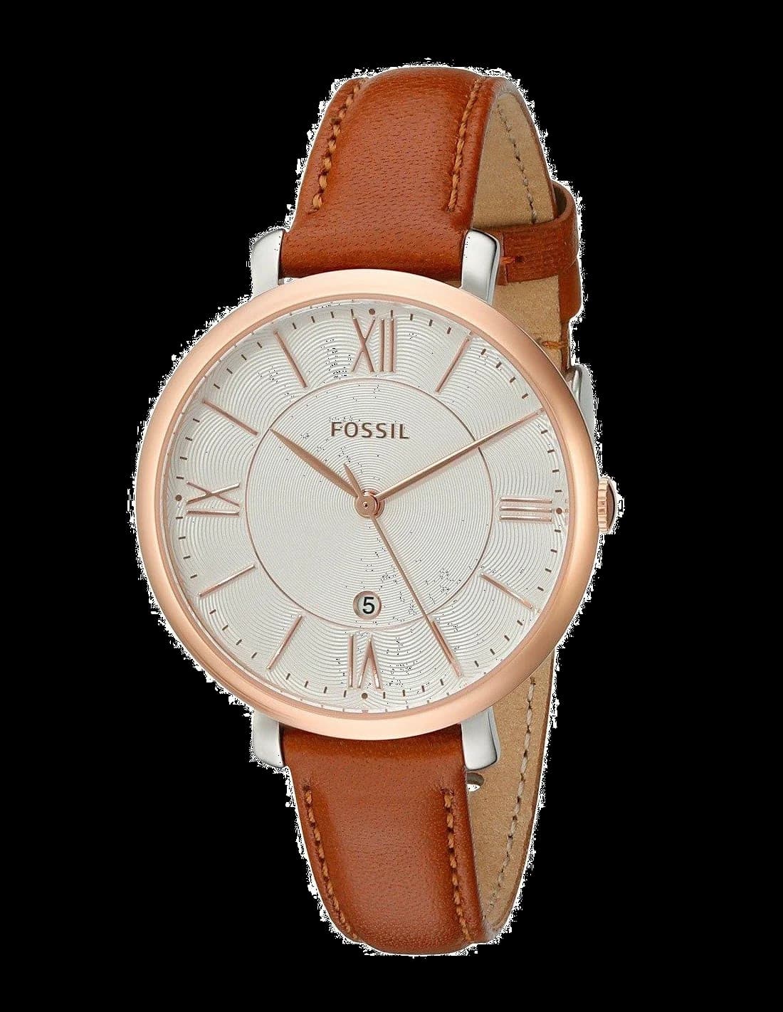 Fossil ES3842 vue de côté, bracelet cuir