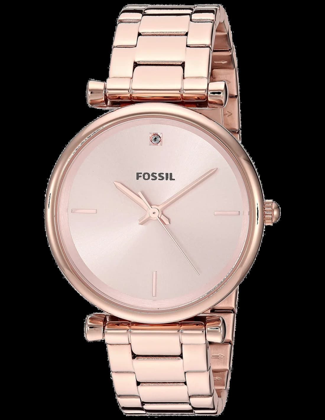 Montre Fossil ES4441 Carlie avec Bracelet en Cuir et Attaches en T vue 2