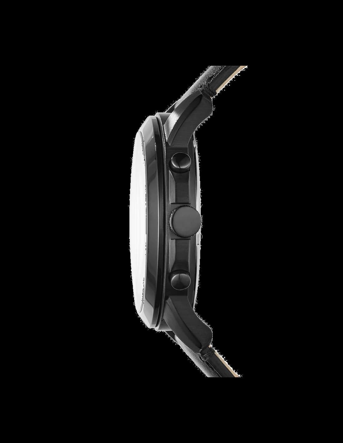 Gros plan sur le cadran noir de la Fossil FS5132