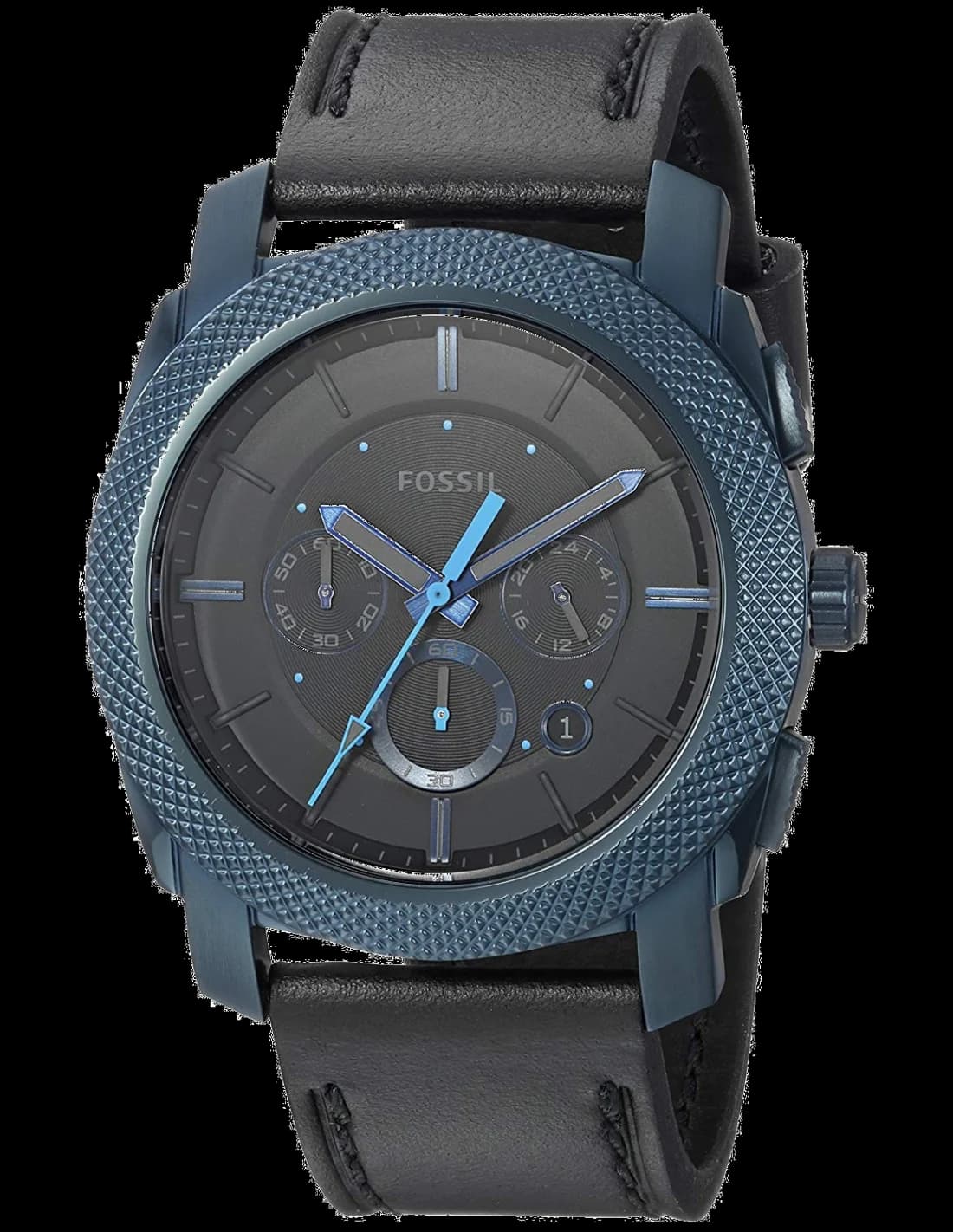 Fossil FS5361 Black Leather Strap Men's Watch vue 2