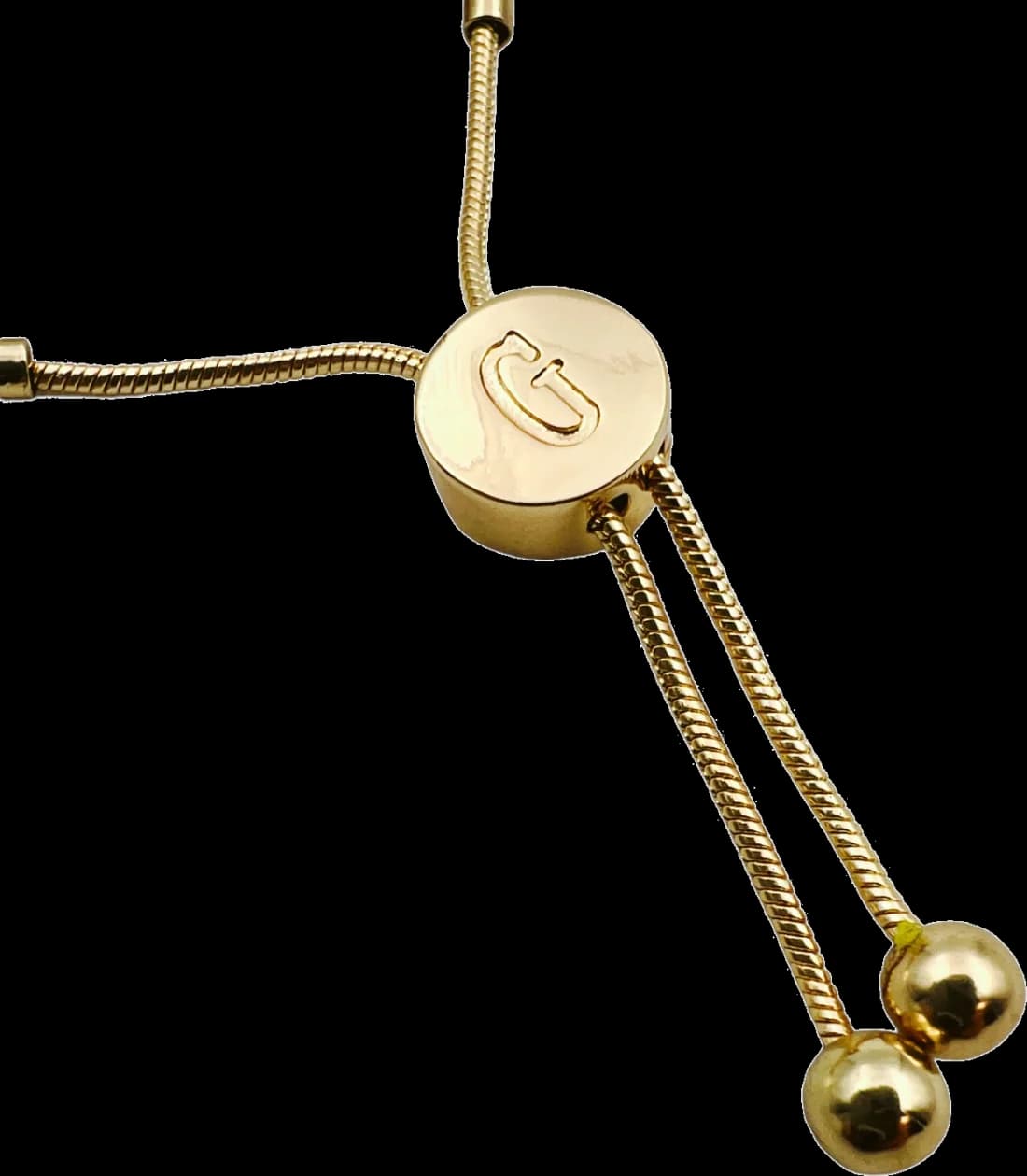 Bracelet Guess à breloques en métal doré jaune serti de zircon vue 3