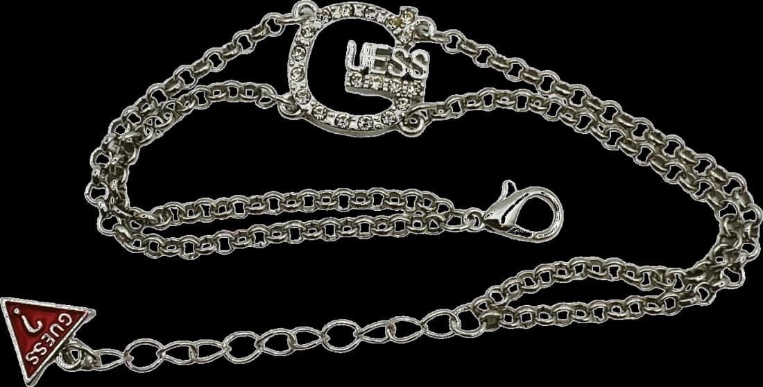 Bracelet Guess ajustable en métal argenté lettre G sertie de cristaux vue 3