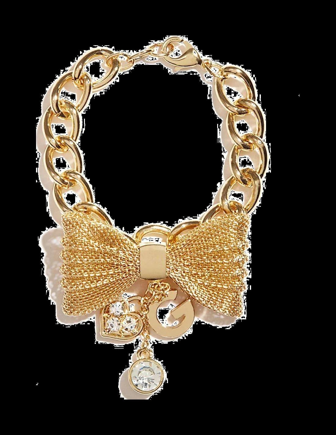 Guess Gold Bow and Yellow Metal Charms Bracelet vue 2