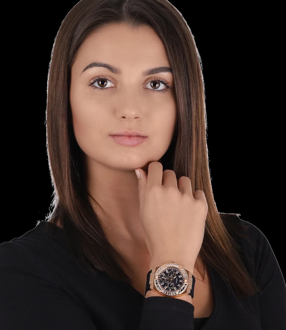 Guess GW0118L2 Watch with Black Silicone Strap vue 5