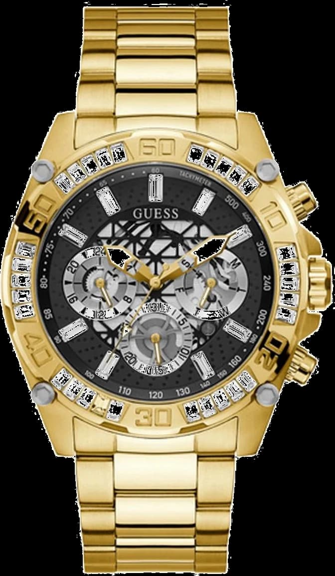 Guess GW0390G2 vue de côté, bracelet acier