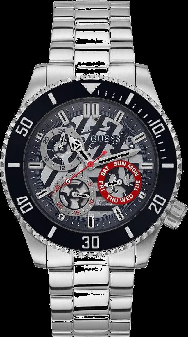 Guess GW0488G1 vue de côté, bracelet acier