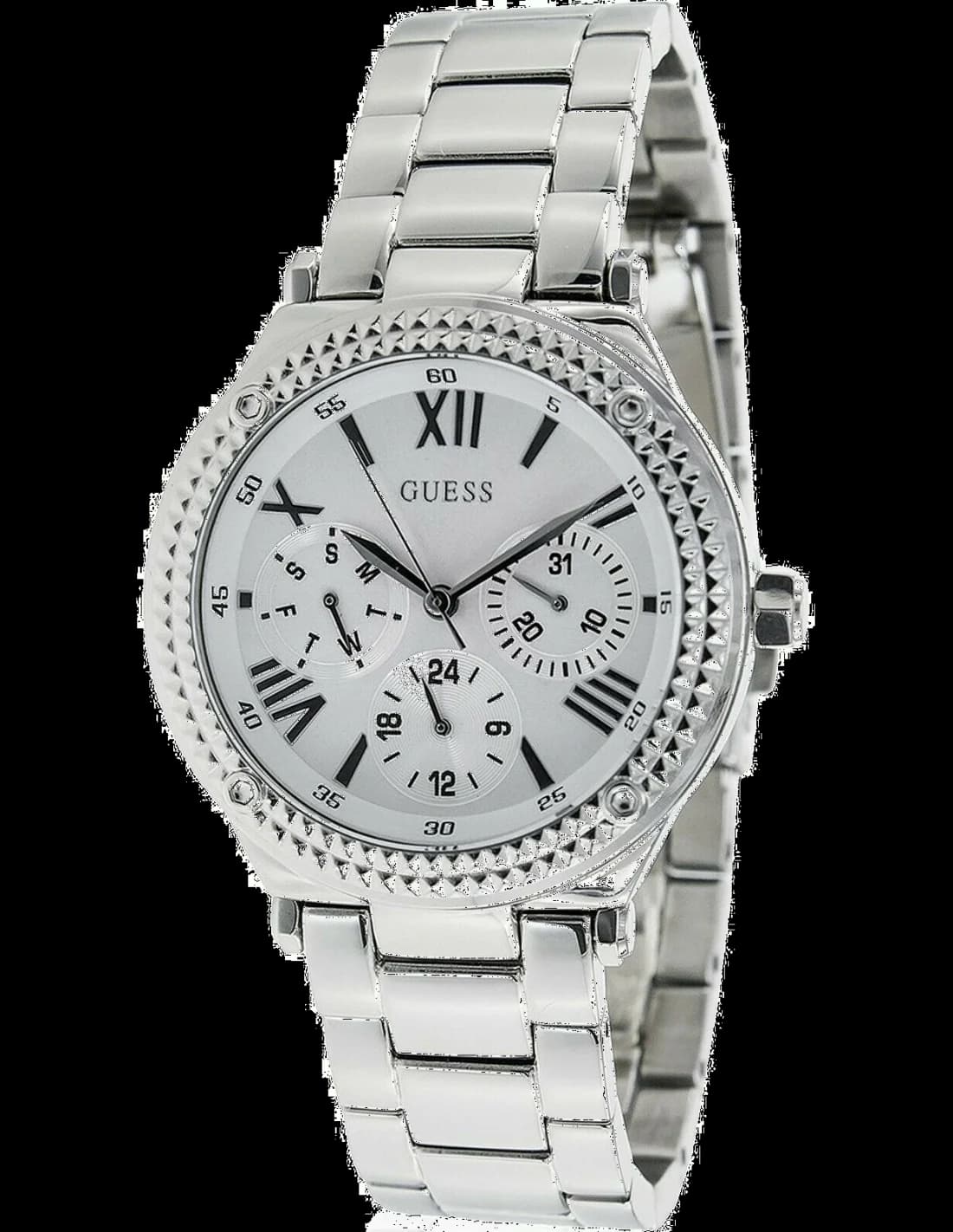 Guess W0331L1 Silver Steel Multifunction Women's Watch vue 2