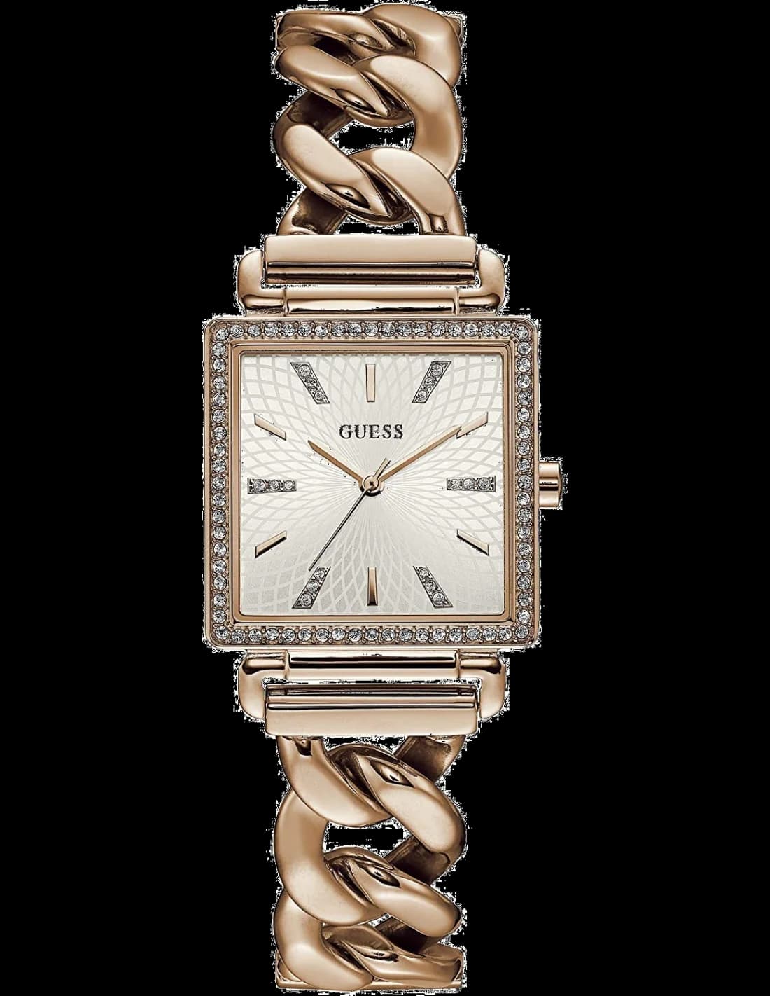 Guess W1030L4 vue de côté, bracelet acier