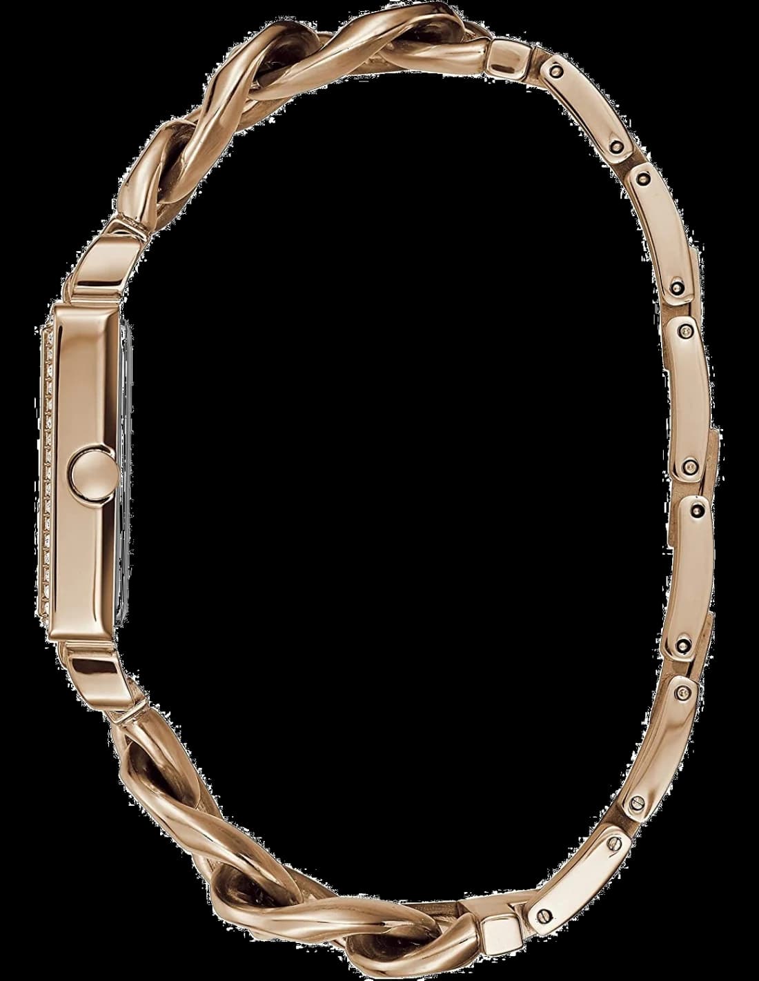 Gros plan sur le cadran argent de la Guess W1030L4