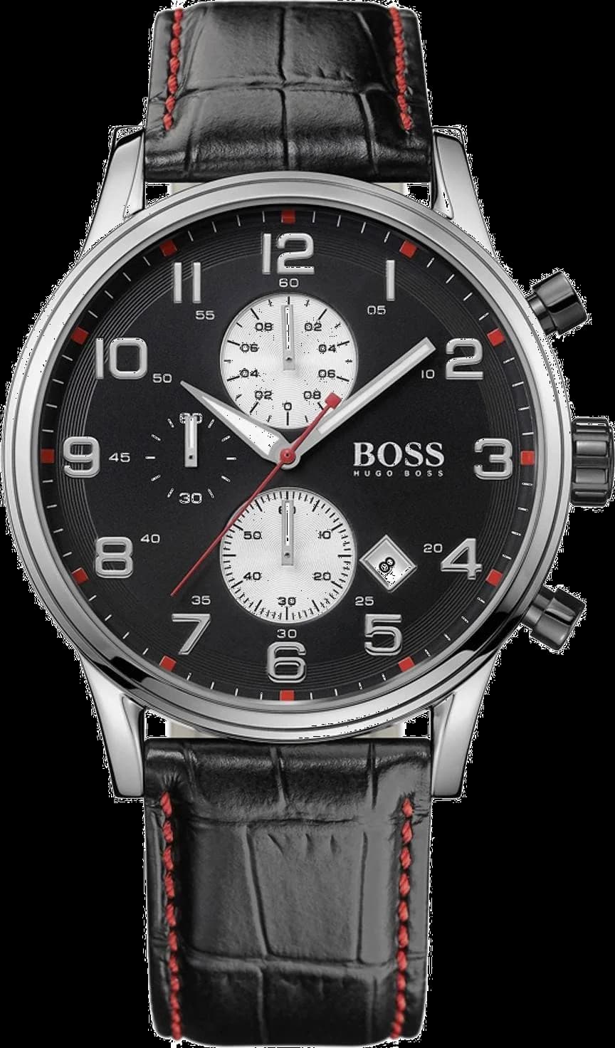 Hugo Boss 1512631 vue de côté, bracelet cuir
