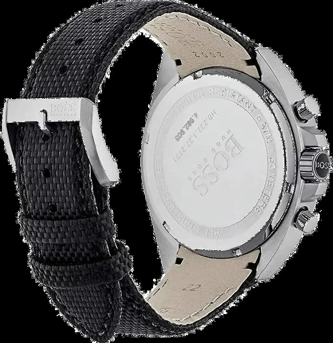 Montre Hugo Boss 1513087 Chronographe Acier et Bracelet Nylon Noir vue 4