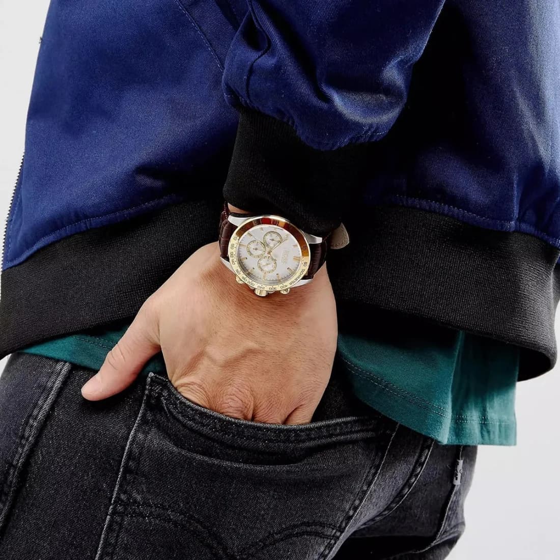 Montre Hugo Boss 1513174 Bracelet Cuir Marron Ikon vue 3