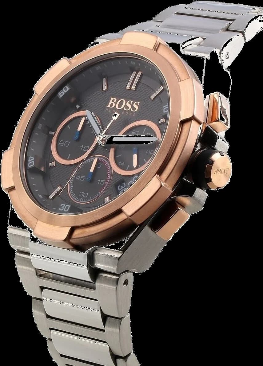 Gros plan sur le cadran gris de la Hugo Boss 1513362