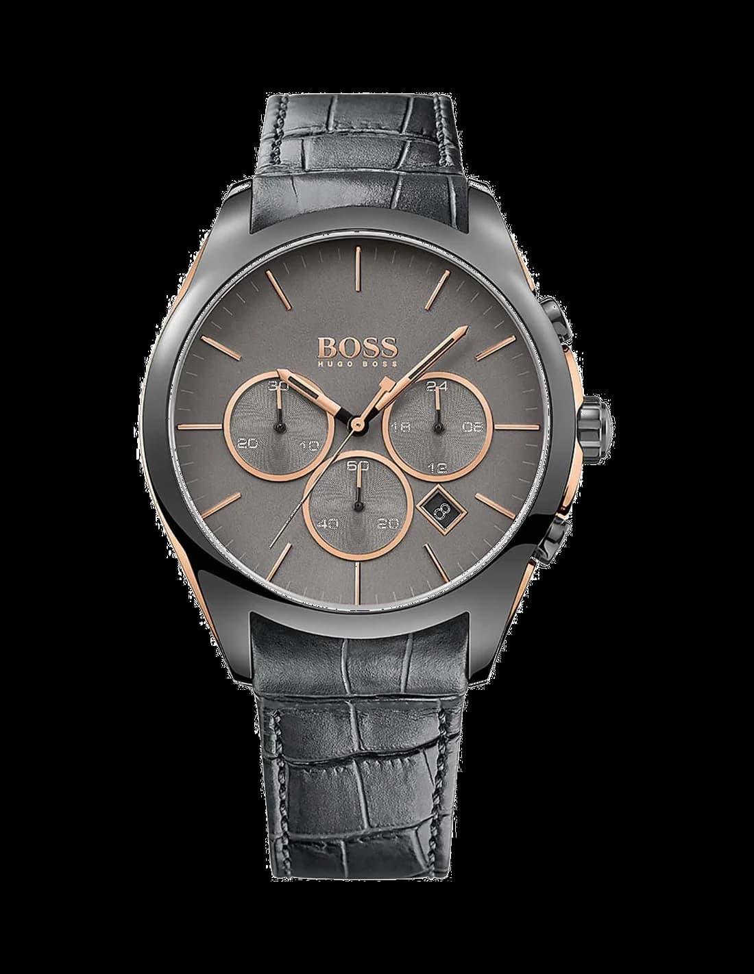 Hugo Boss 1513366 vue de côté, bracelet cuir