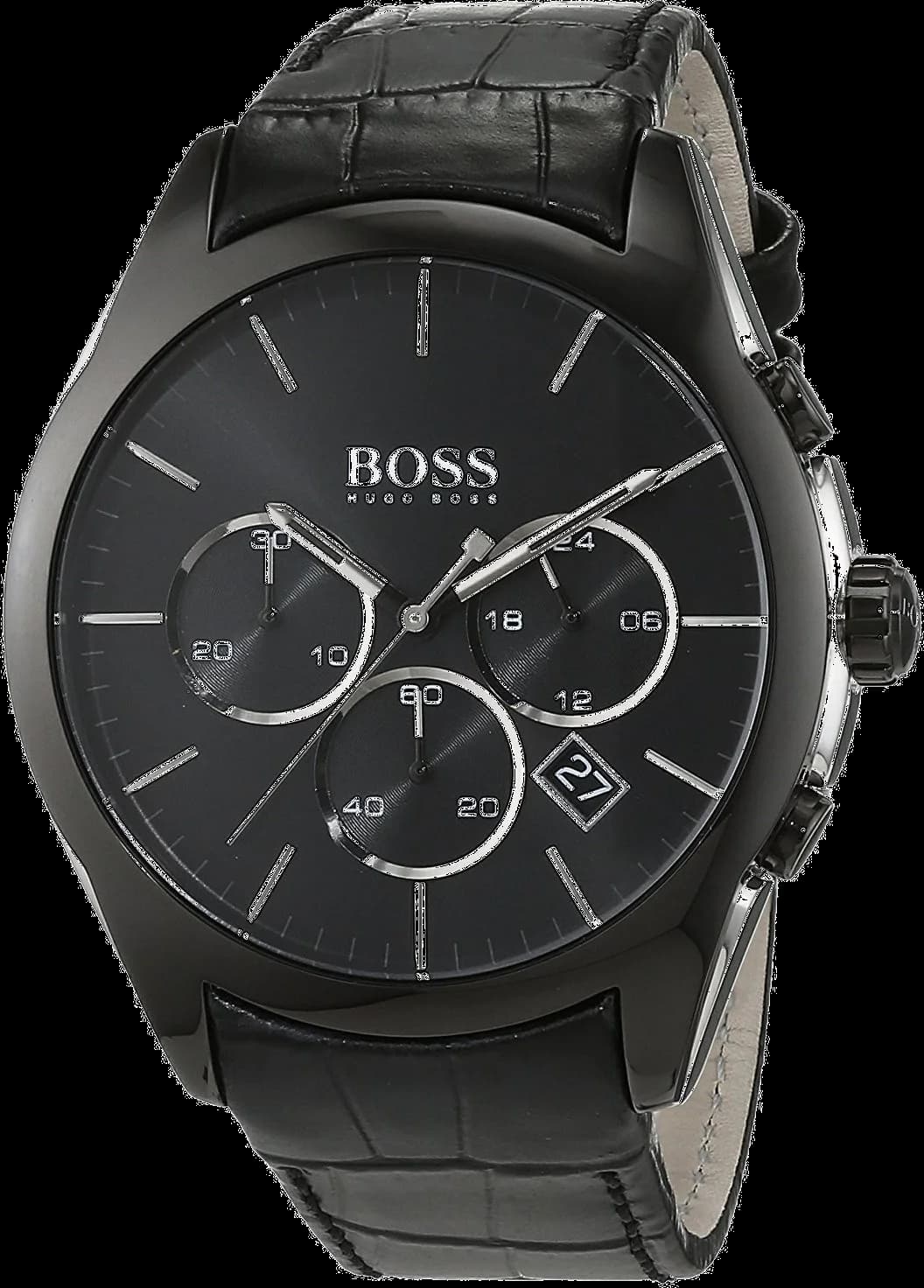 Hugo Boss 1513367 vue de côté, bracelet cuir