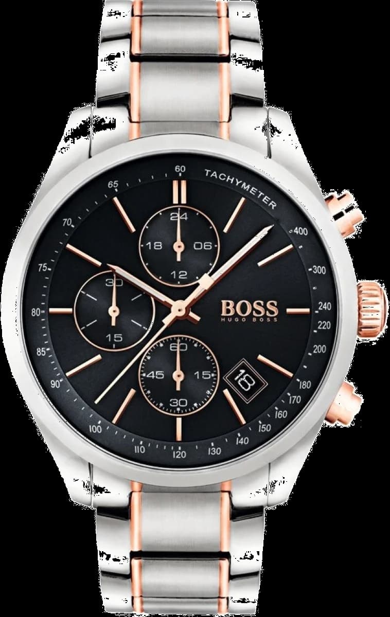 Hugo Boss 1513473 vue de côté, bracelet acier