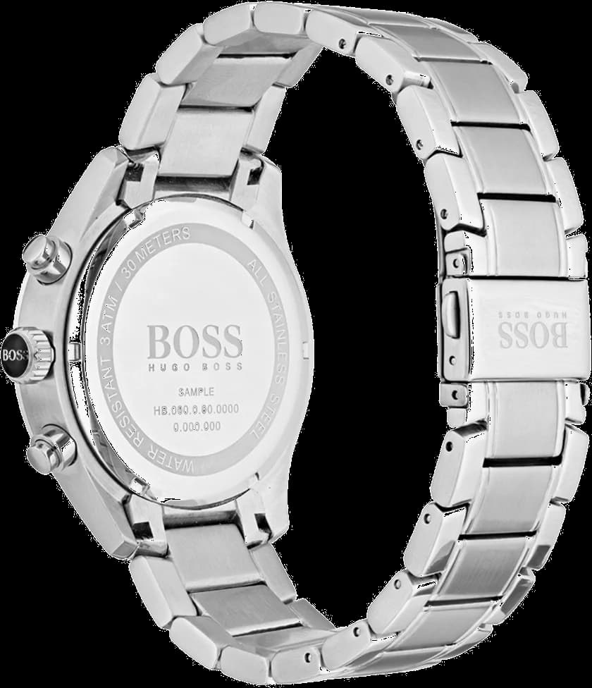 Gros plan sur le cadran bleu de la Hugo Boss 1513478