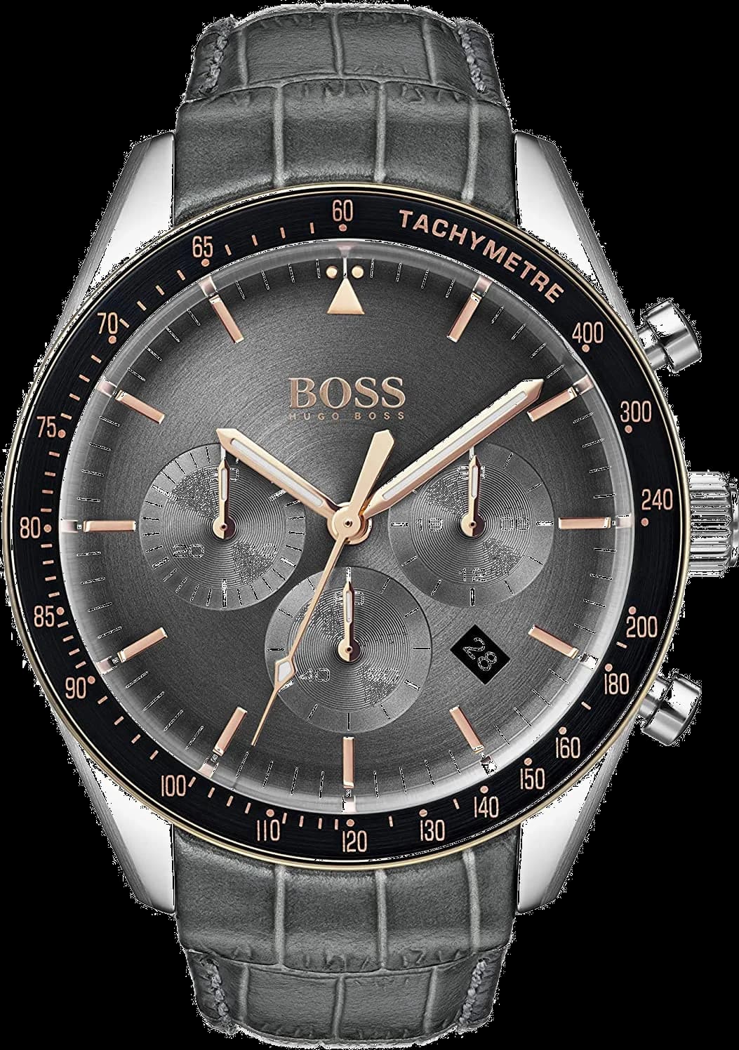 Hugo Boss 1513628 vue de côté, bracelet cuir
