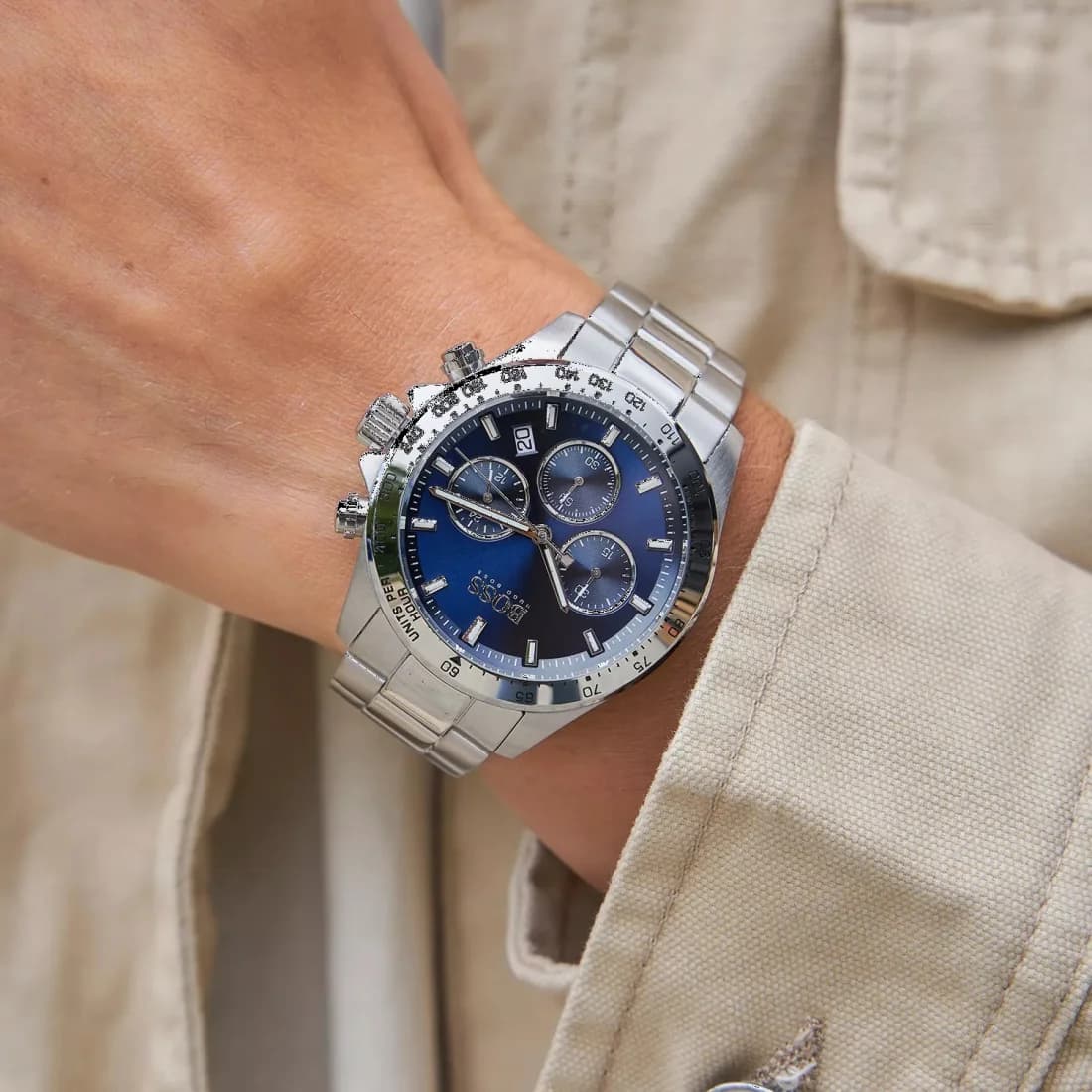 Hugo Boss 1513755 Blue Dial Sport Chronograph Watch vue 5