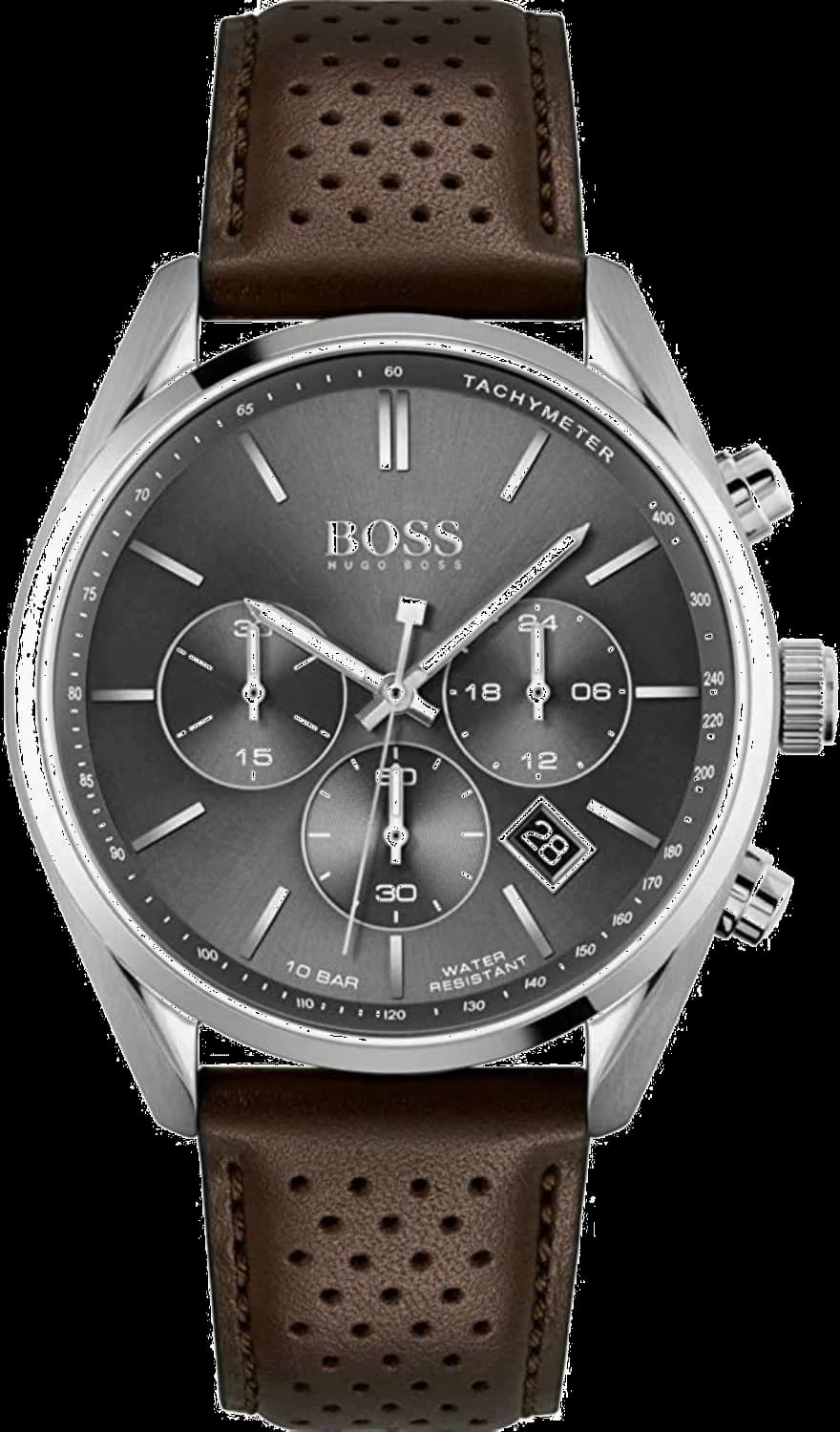 Hugo Boss 1513815 vue de côté, bracelet cuir