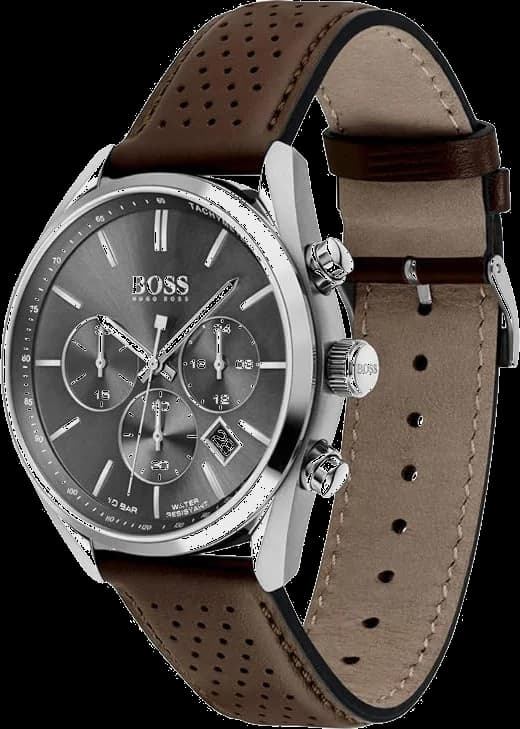 Gros plan sur le cadran gris de la Hugo Boss 1513815