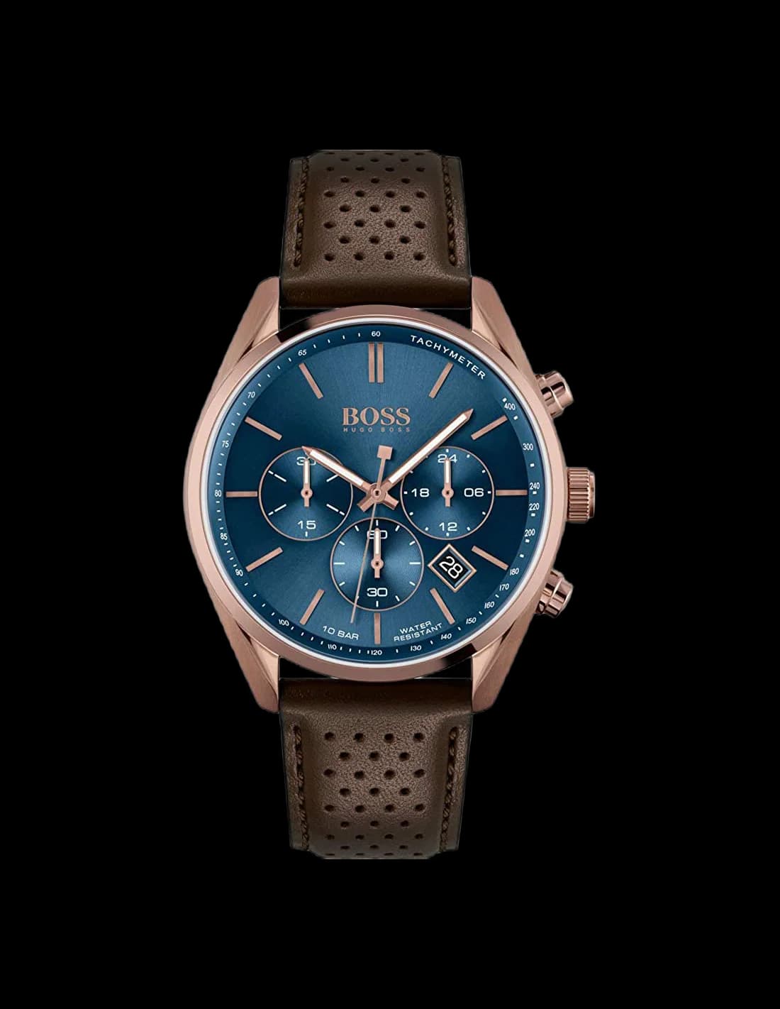 Hugo Boss 1513817 vue de côté, bracelet cuir