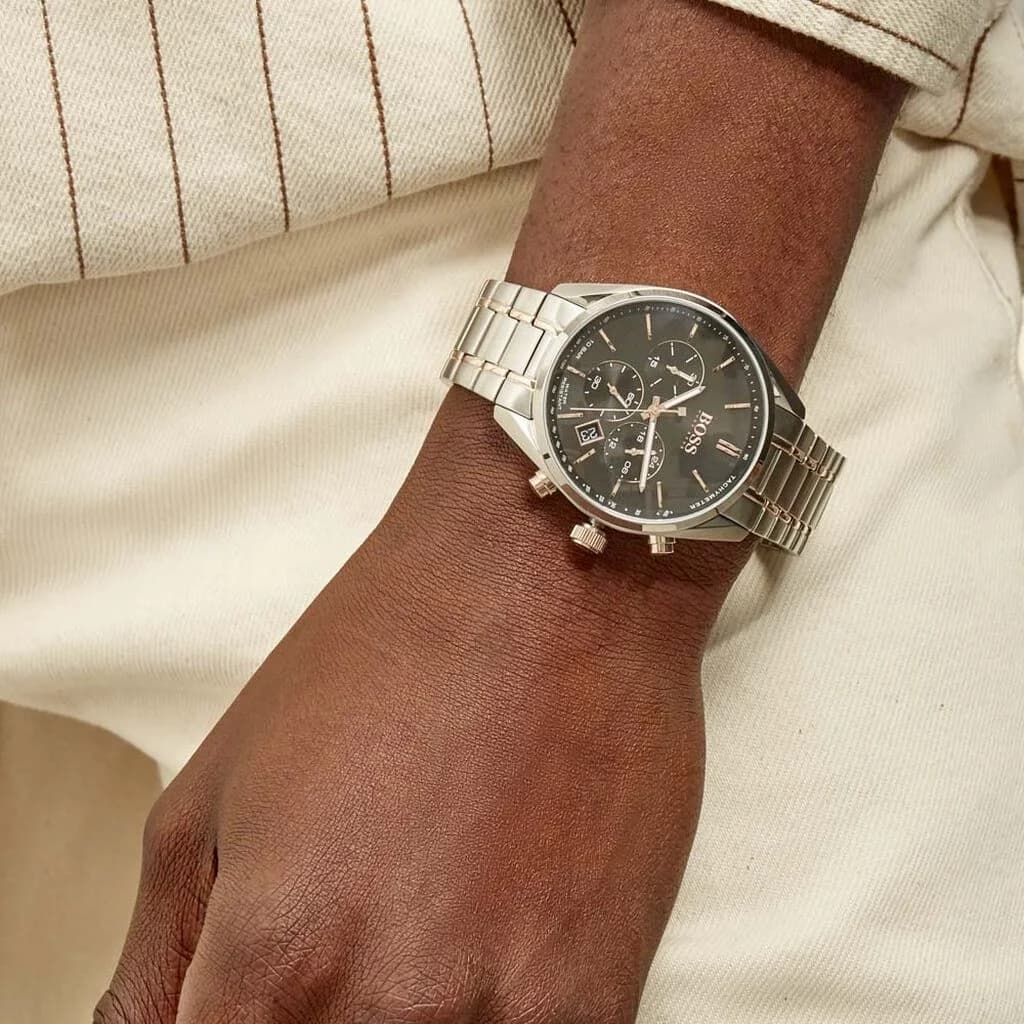 Maillons et fermoir du bracelet acier, Hugo Boss 1513819