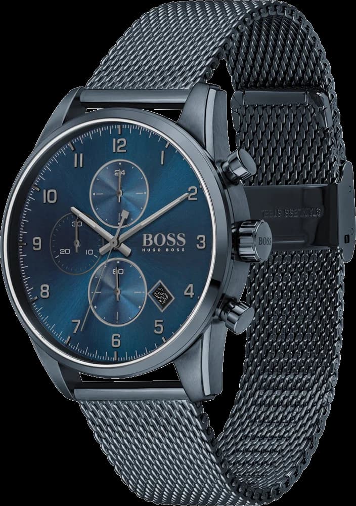 Montre Hugo Boss 1513836 homme détail cadran bleu