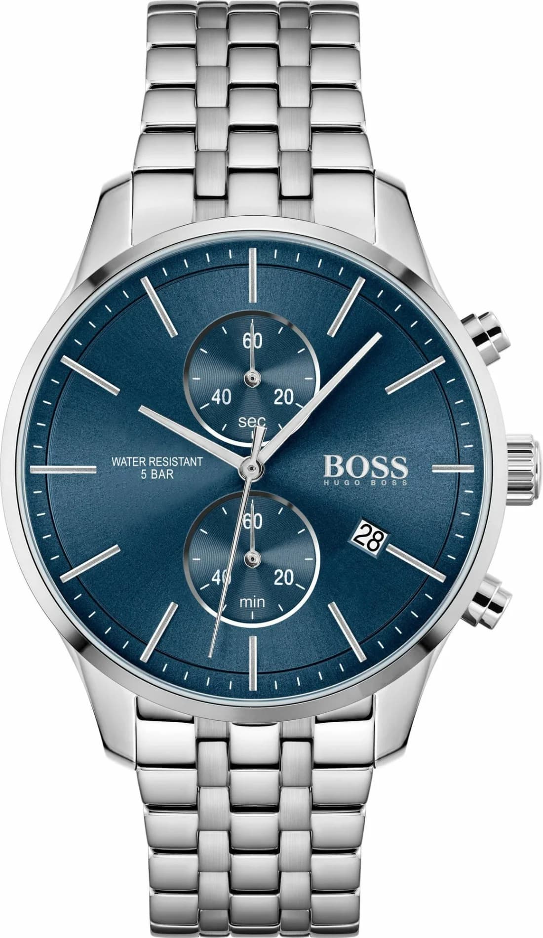 Hugo Boss 1513839 vue de côté, bracelet acier