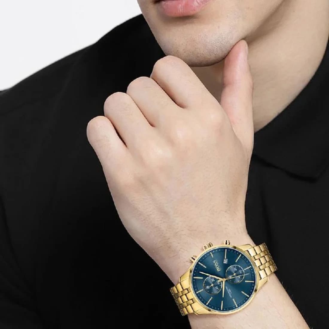 Hugo Boss Associate 1513841 Chronograph Gold-Tone Steel Men's Watch vue 5