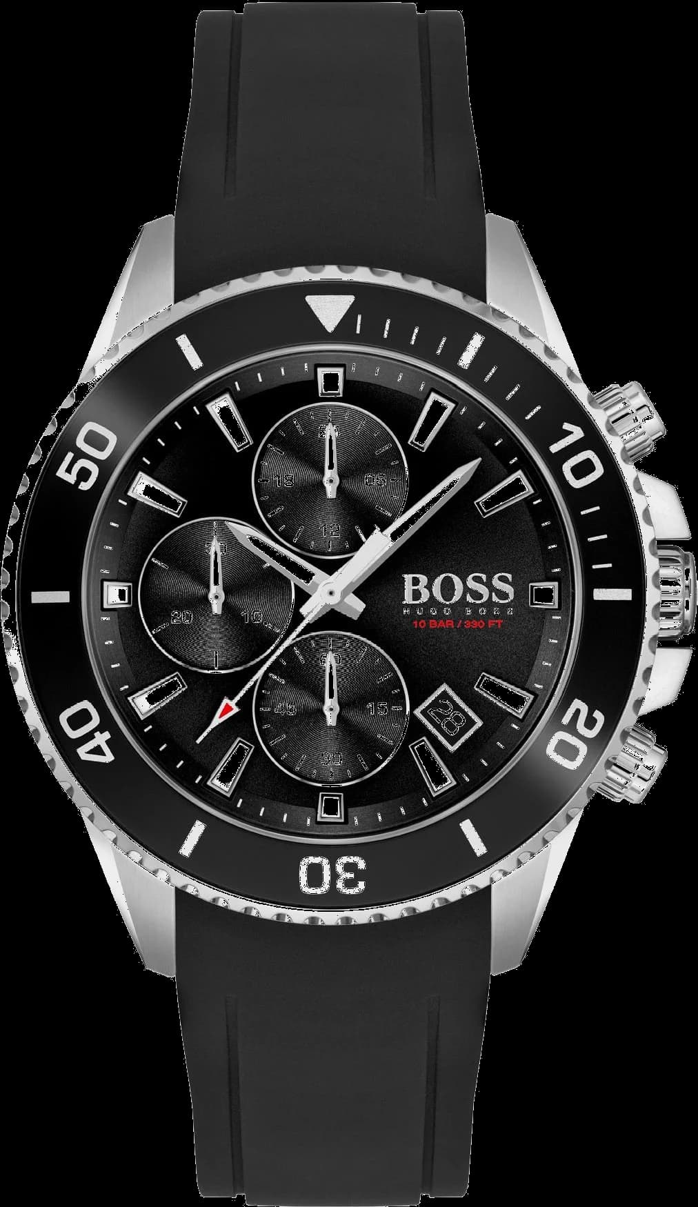 Hugo Boss 1513912 vue de côté, bracelet silicone