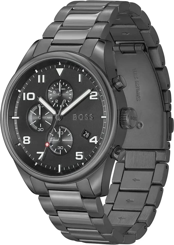Montre Hugo Boss 1513991 homme détail cadran noir