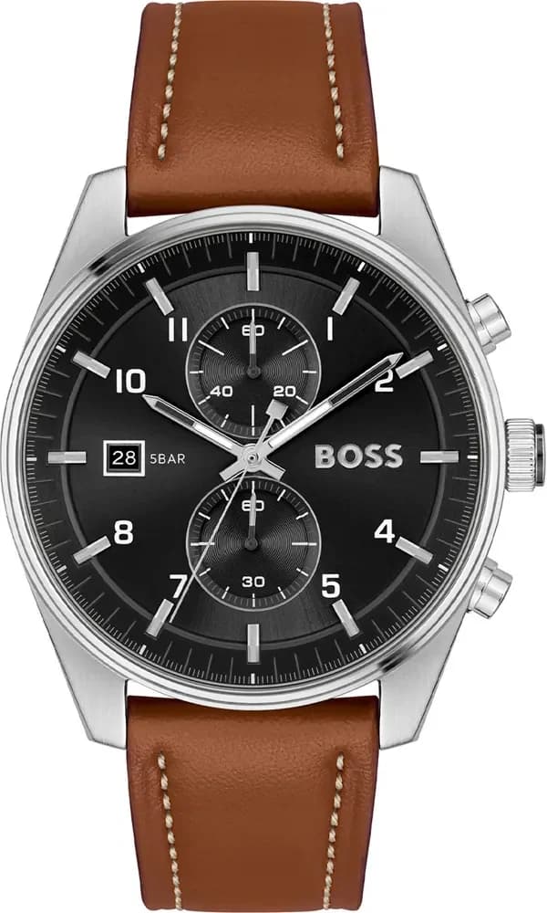 Hugo Boss 1514161 vue de côté, bracelet cuir