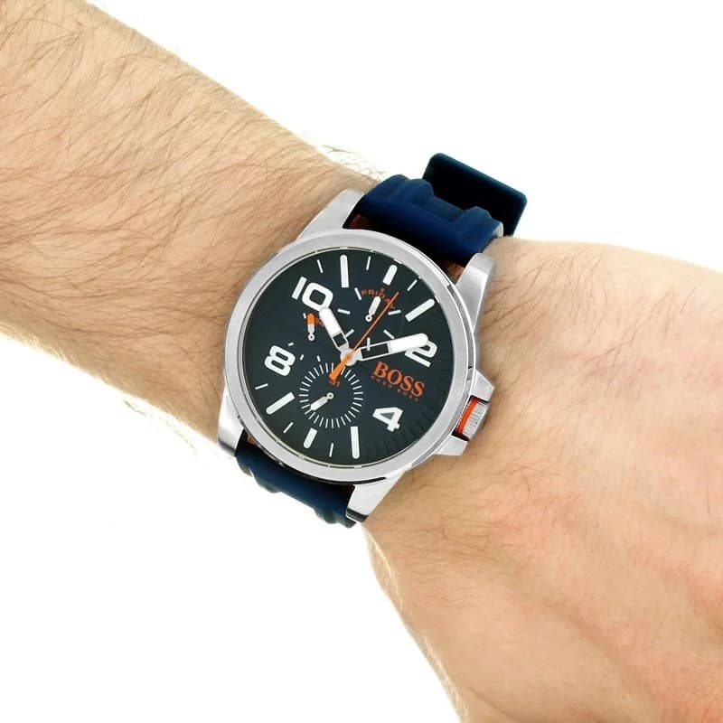 Montre Hugo Boss Orange 1550008 en silicone bleu vue 4
