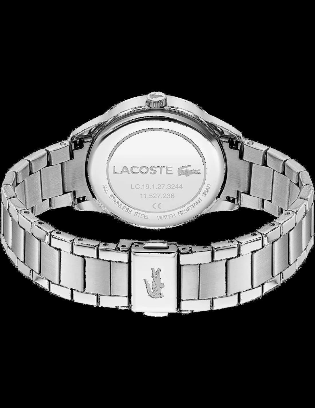 Montre Femme Lacoste LadyCroc 2001173 bracelet en acier inoxydable cadran rose vue 3