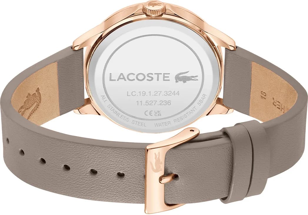 Lacoste 2001339 côté fond de boîtier or rose