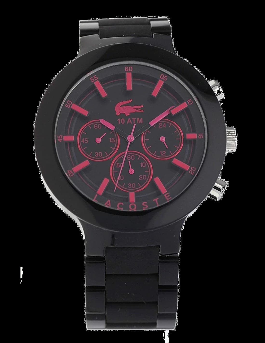 Lacoste 2010771 Borneo Black Flexible Strap Watch vue 2