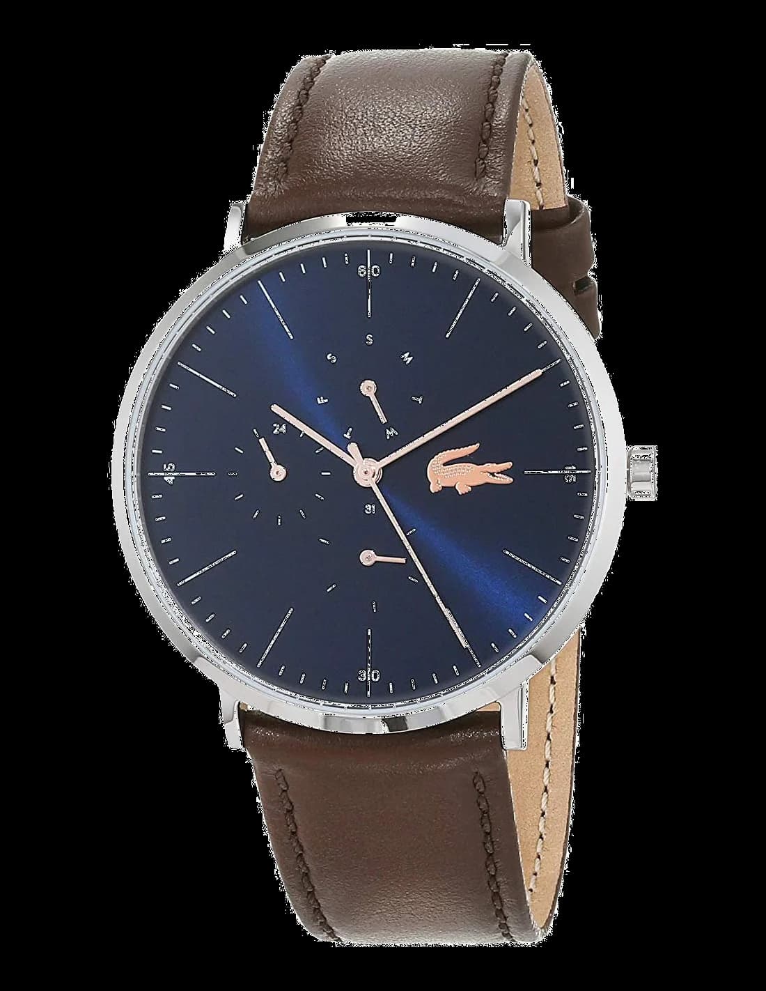 Lacoste 2010976 Silver Stainless Steel and Brown Leather Watch vue 2