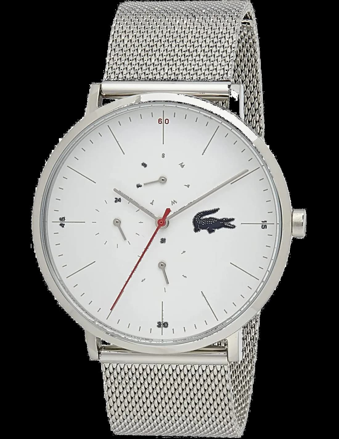 Lacoste 2011025 vue de côté, bracelet acier